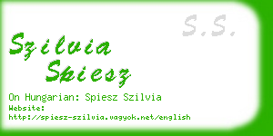 szilvia spiesz business card